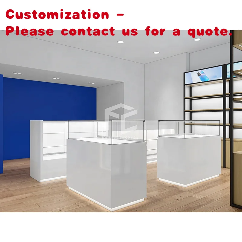 custom.Mobile Phone Accessories Fittings Bespoke Mobile Shop Decoration Cellphone Store Display Fixture 3D Shop Design