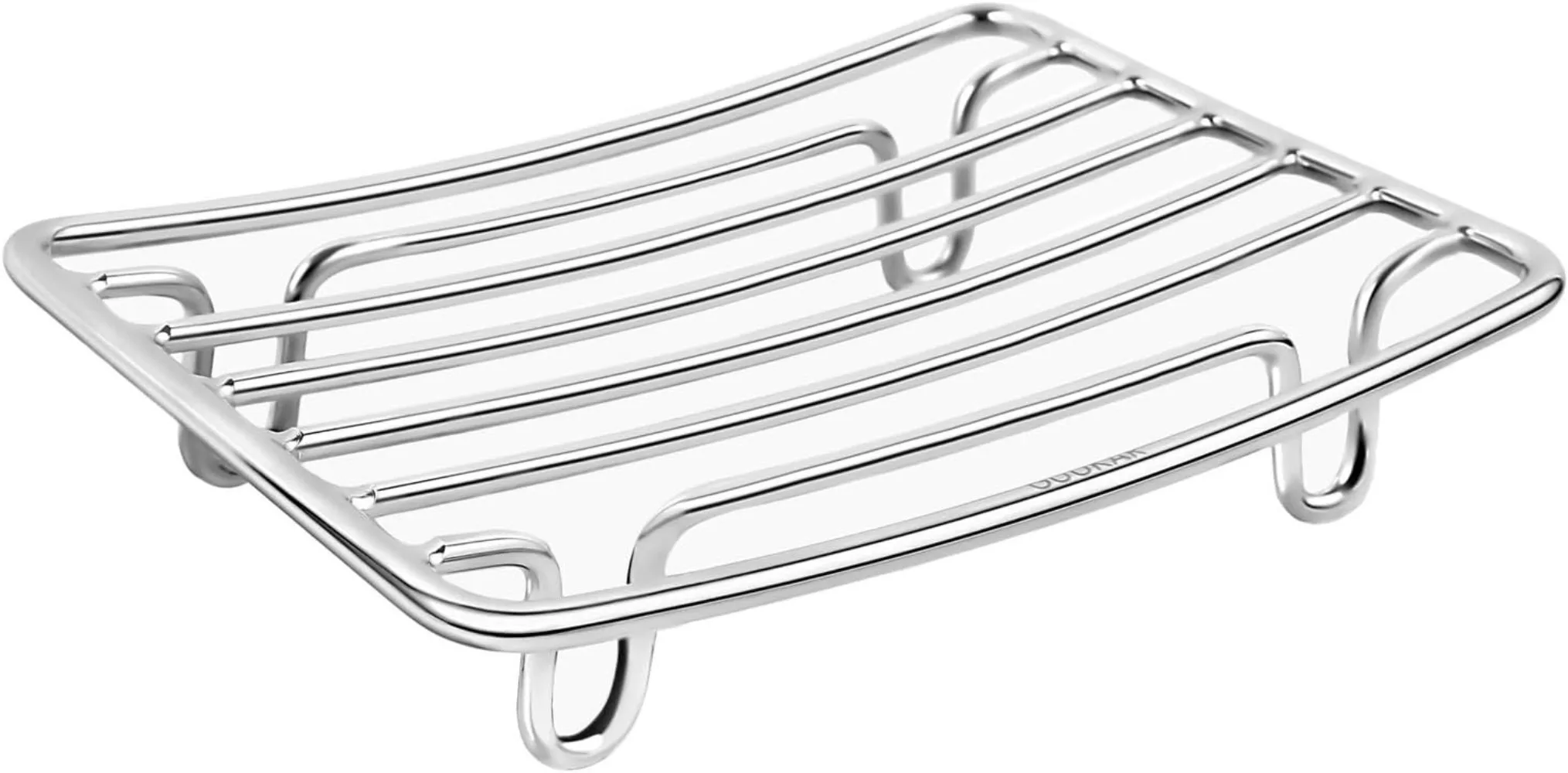 

Chrome Stainless Steel Self-Draining Soap Dish, Shower/Bathroom/Kitchen Sink Countertop Soap Holder, 1-Pack