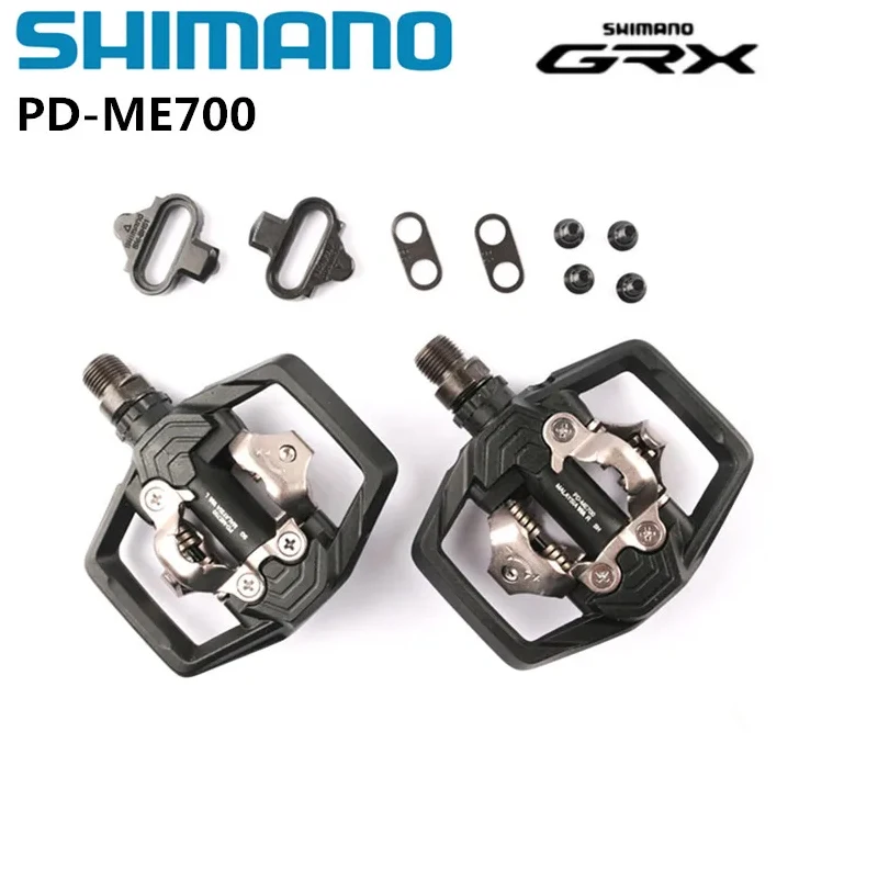 Shimano GRX Pedals PD-ME700 Trail Adjustable Stable Self-Locking Bike Pedal For MTB Bicycle ME700 SPD Black With Lock Plate SH51