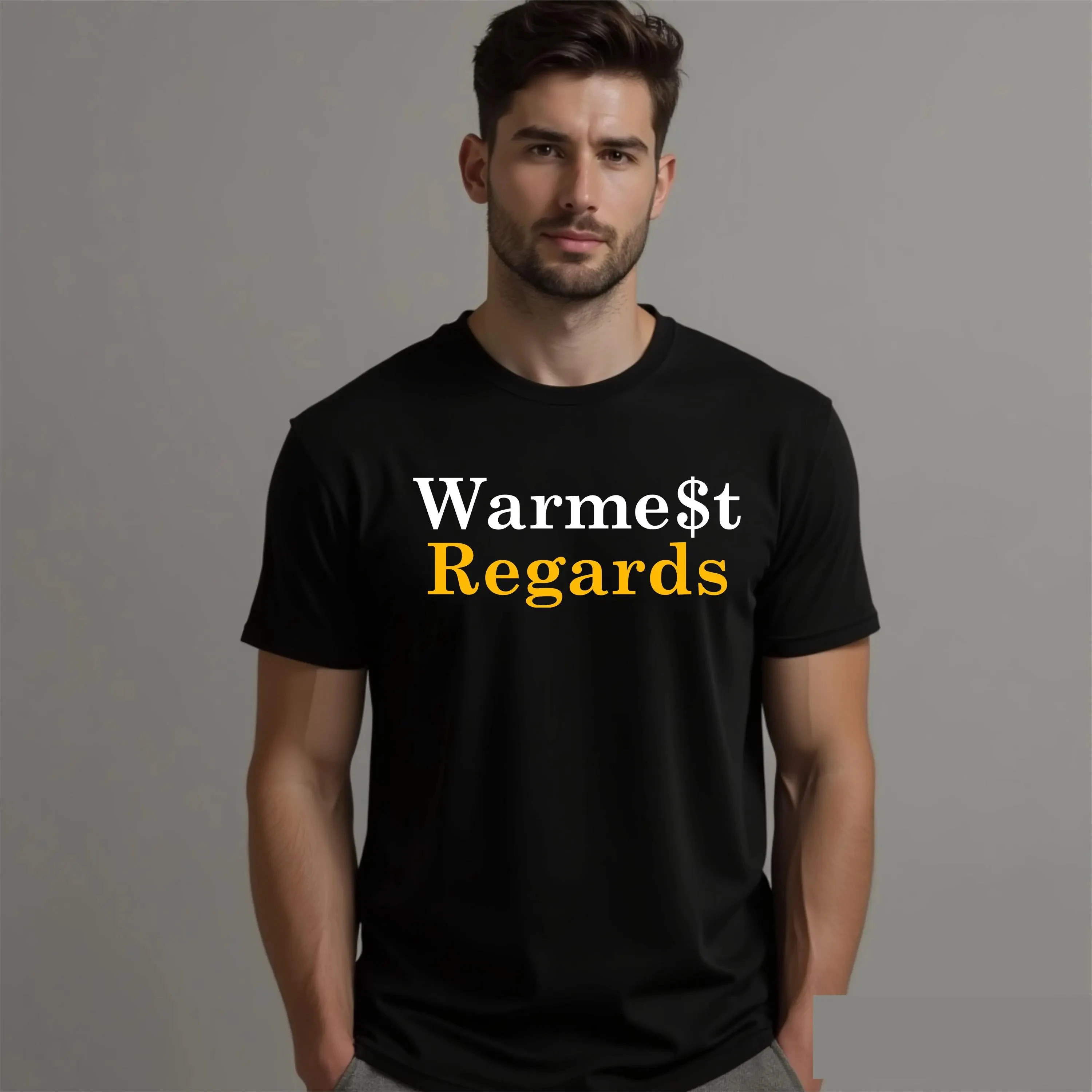 Warmest Regards T-Shirt, Funny TV Show Slogan, Unisex Tee Men's High-Quality T-Shirt Fashion Trend - Casual and Comfortable