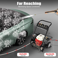 7.5HP Gasoline High Pressure Washer 2200PSI 4-Stroke Gas Powered Jet Cleaner w/ Spray Gun & 5 Nozzles for Cleaning Car Deck Yard