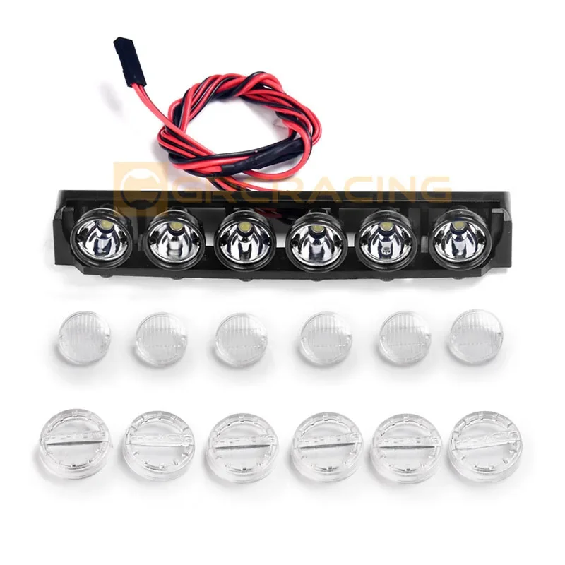 Reflector de techo LED GRC para coche trepador de control remoto 1/10 Traxxas KM Tank 300 TRX4 Bronco Blazer Wrangler SCX II Cherokee piezas