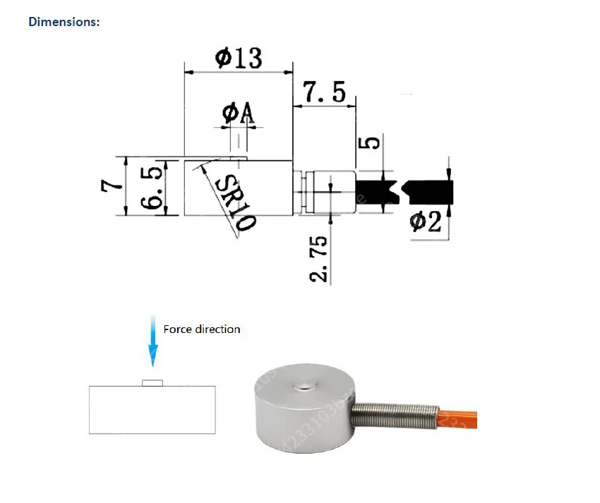 LCHW-B13 Micro Force Sensor 5kg 10kg 20kg 30kg 50kg 100kg Assembly Force Detection Sensor