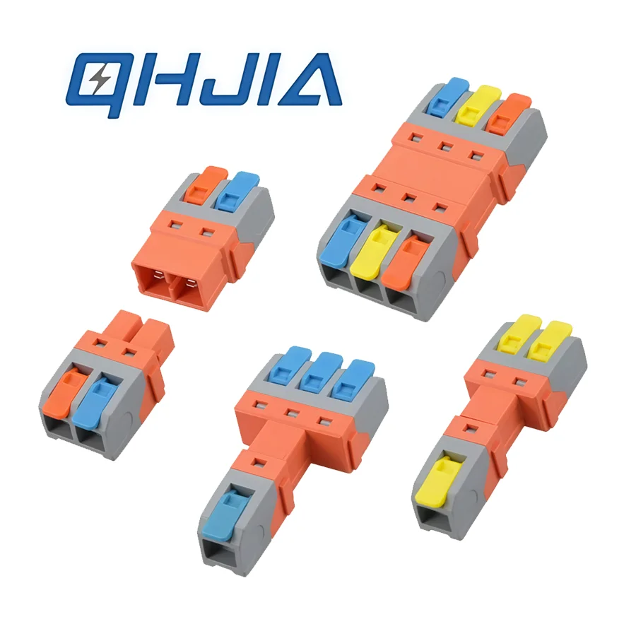 Plug-in Splicable Wire Connector Copper Core Quick Docking Terminal Block Electrical Wire Splitter For LED Lighting