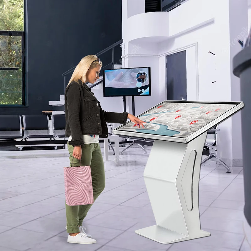 32/43/55/65 Inch Horizontal Touch Screen All-In-One Self-Service Query Machine Floor-Stand Multimedia Advertising 1 Year