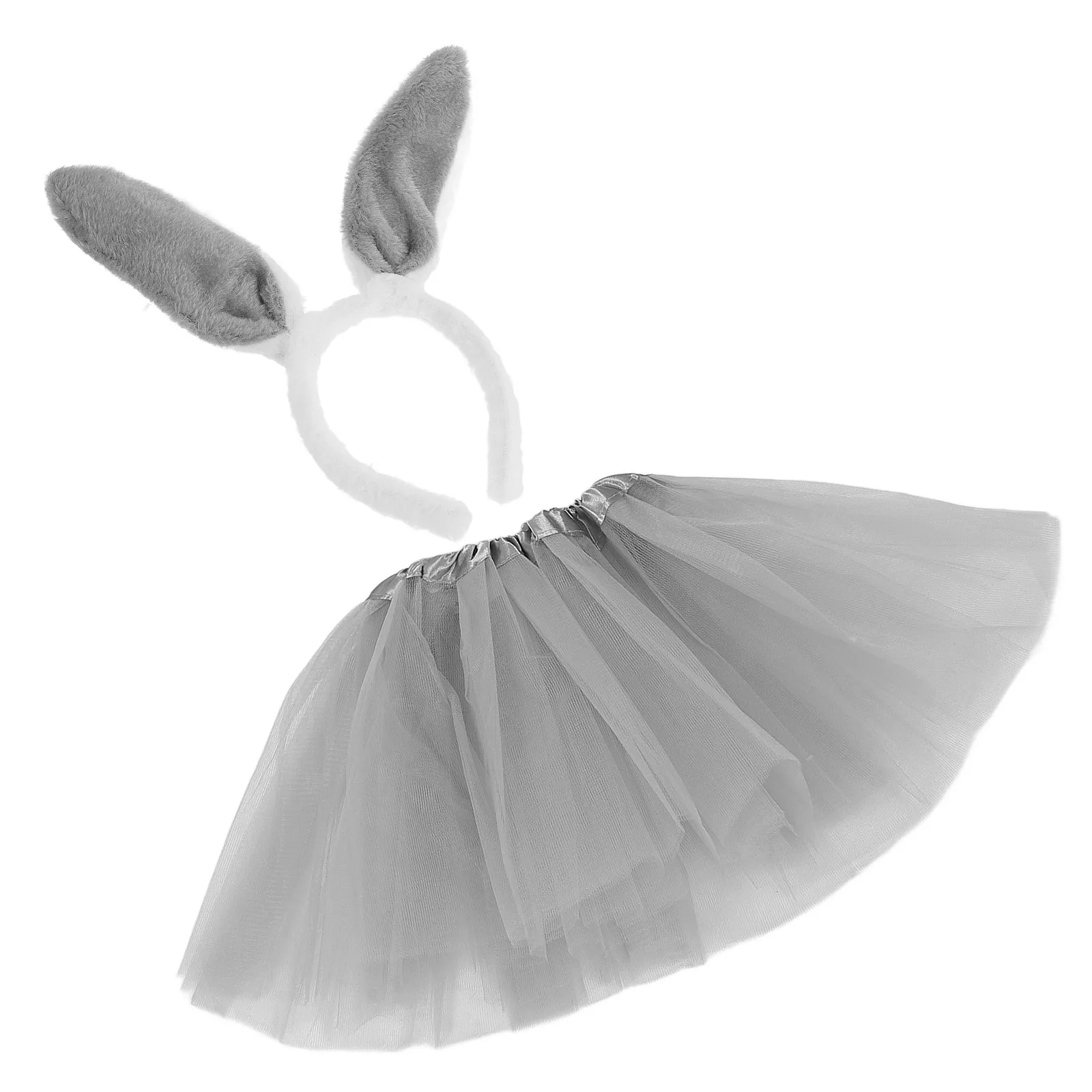 1세트 부활절 토끼 머리띠 스커트 세트 소녀 코스프레 파티 의상 유아 부활절 튜튜 드레스 사진 촬영 의상 축제 유니폼
