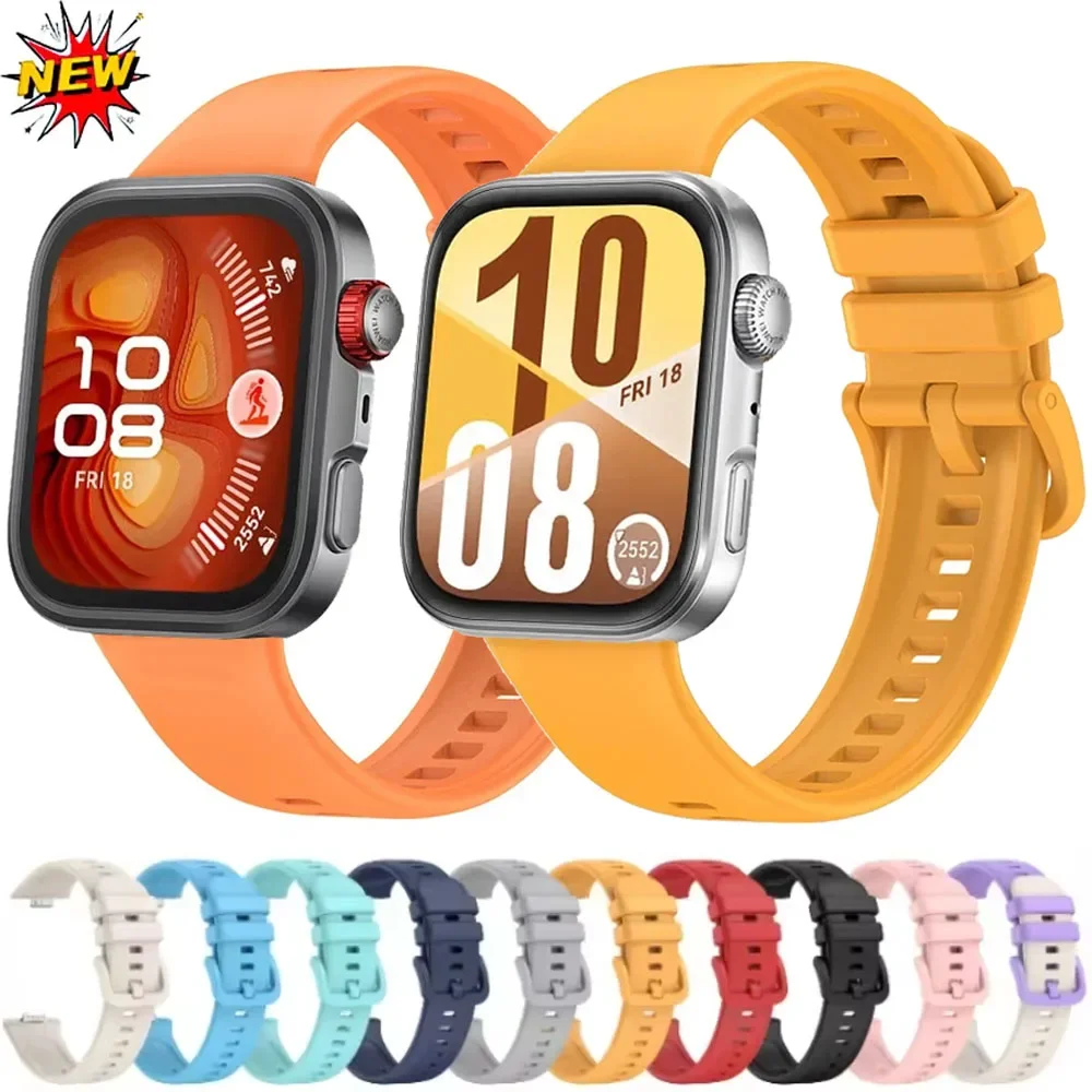 

Silicone Strap For Huawei Watch Fit 3/4/4 Pro Colorful Buckle Official Bracelet wristband For Huawei Watch Fit 4 Pro Accessories