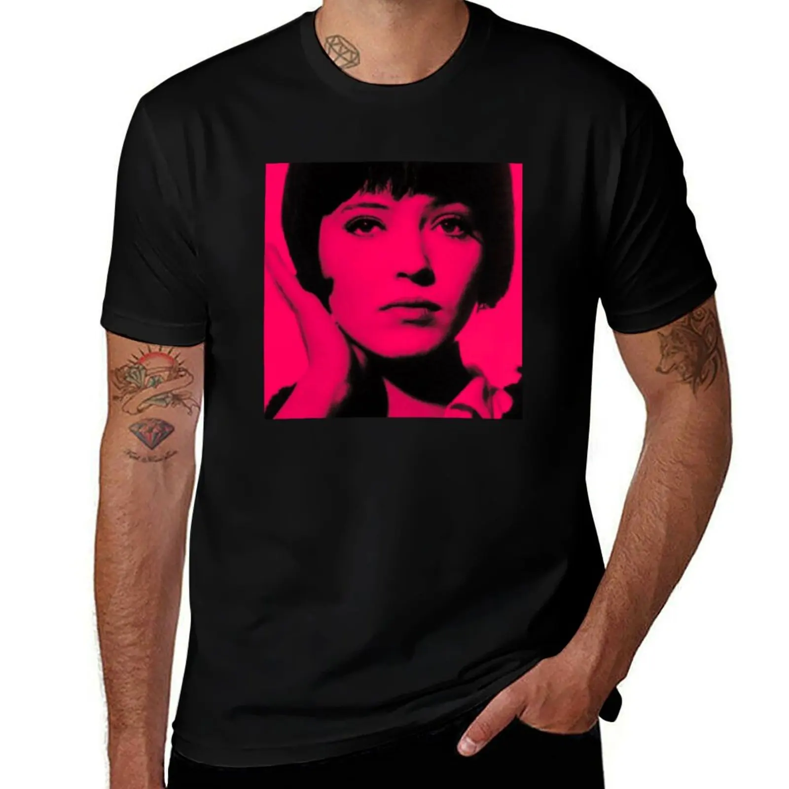 

anna karina pink T-Shirt black cotton t-shirt plain for man package t shirts for man cotton funny mens graphic t shirts T-shirt