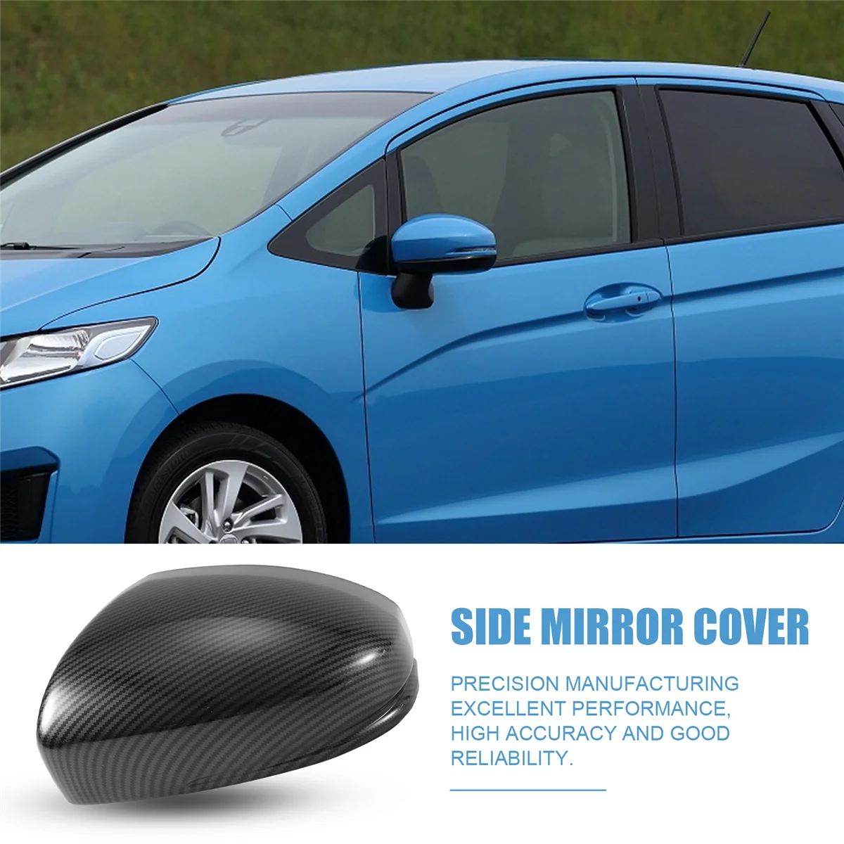 

Durable ABS Rearview Mirror Strip Cover for Honda Jazz Fit GK5 2014-2020