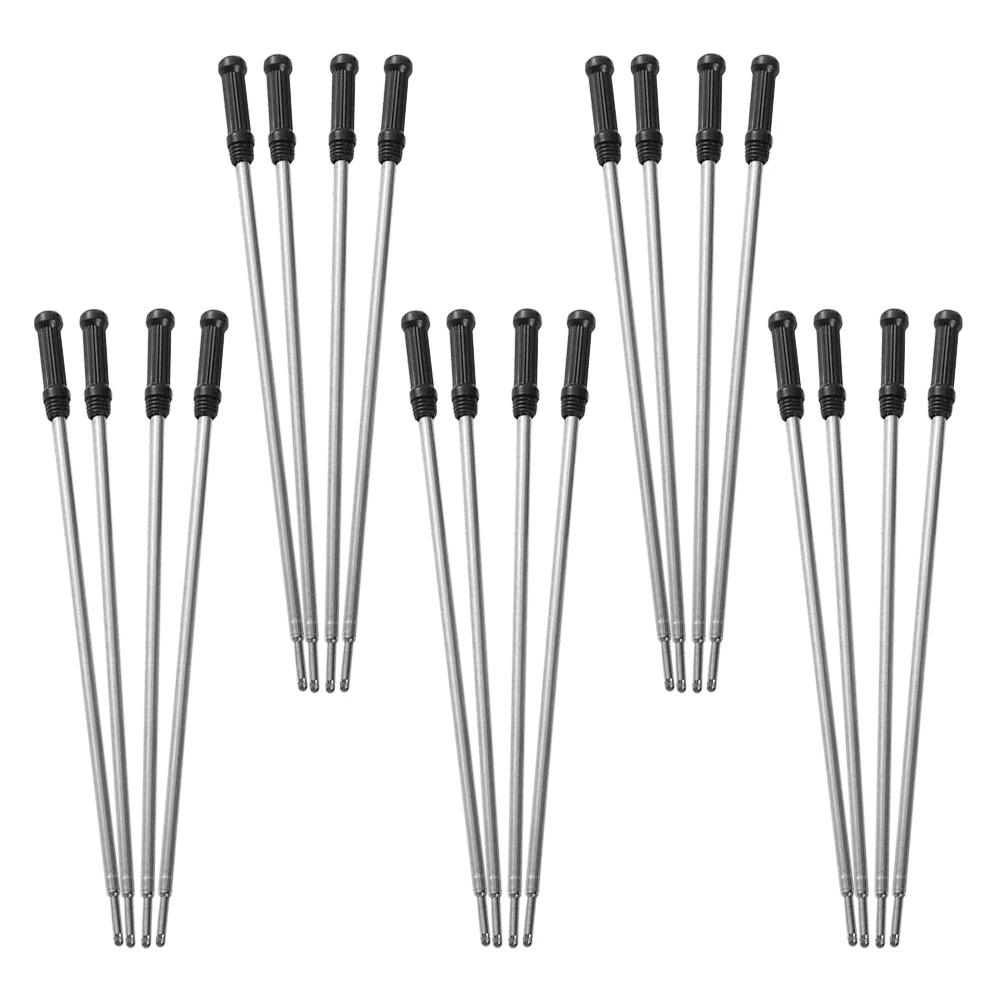 

Operitacx 50Pcs Black Ink Refills for Metal Ballpoint Pens Smooth Quick Dry Compatible Office School Home Writing