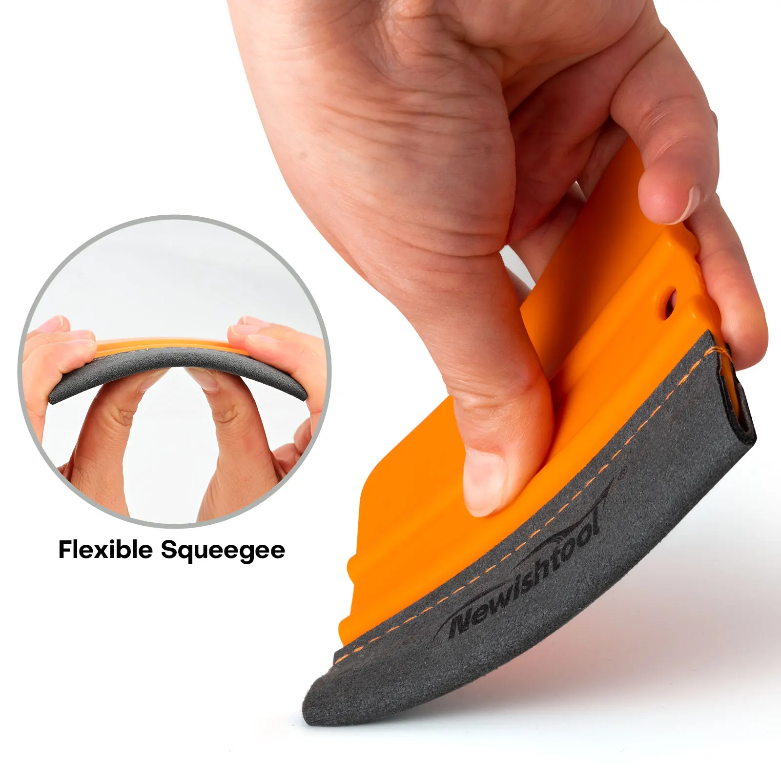 FOSHIO Wrapping Sewing Edge Buffer Felt Squeegee Car Vinyl Film Install Tinting Tools Water Removal Cleaning No-Scratch Scraper