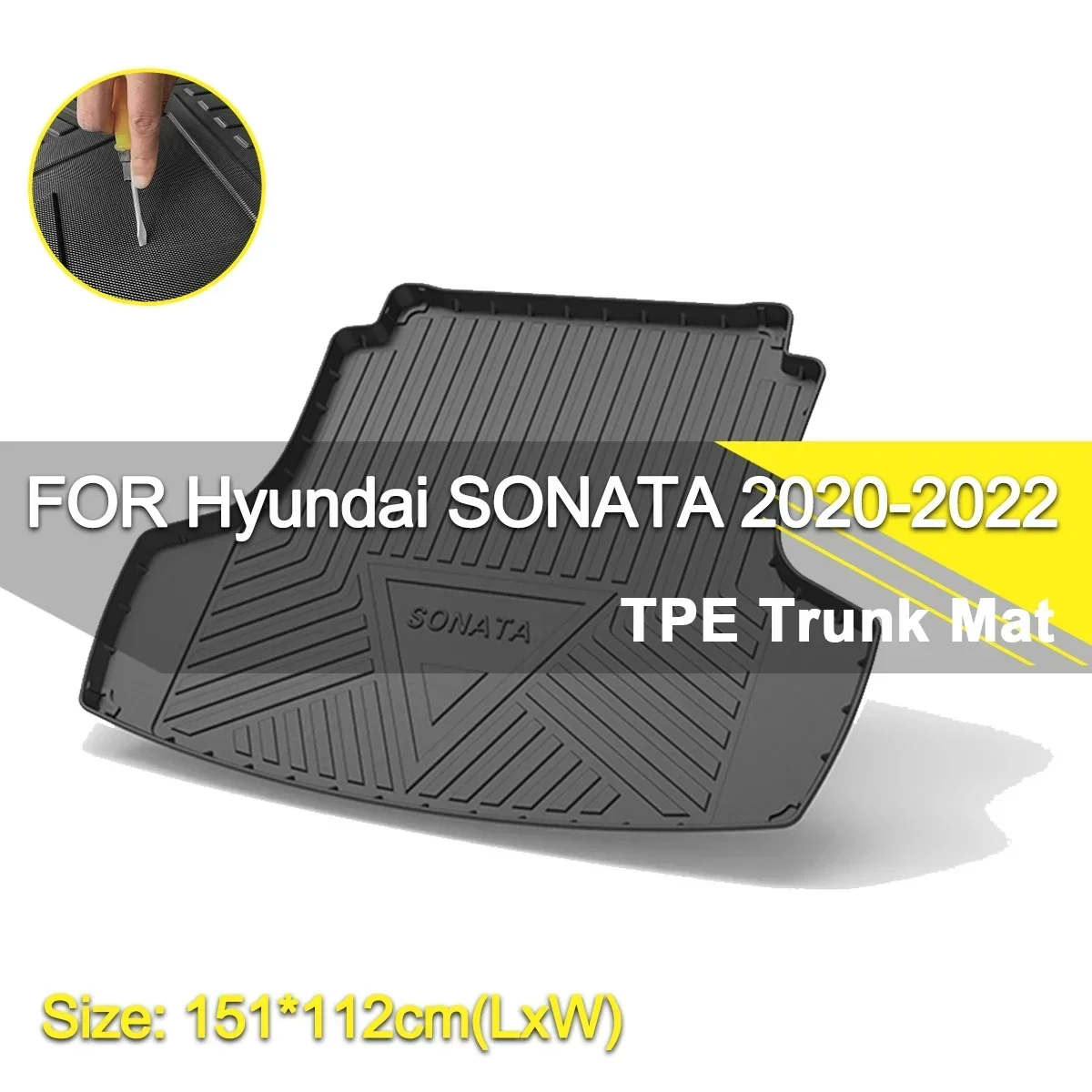 

Накладка на багажник автомобиля, водонепроницаемая нескользящая резиновая накладка из ТПЭ для груза, аксессуары для Hyundai Sonata 2020-2022