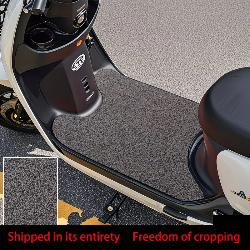 Universal Electric Scooter Floor Mat Cuttable Wire Loop Car Mats Waterproof Non-Slip Foot Pad for E-Bike Motorcycle
