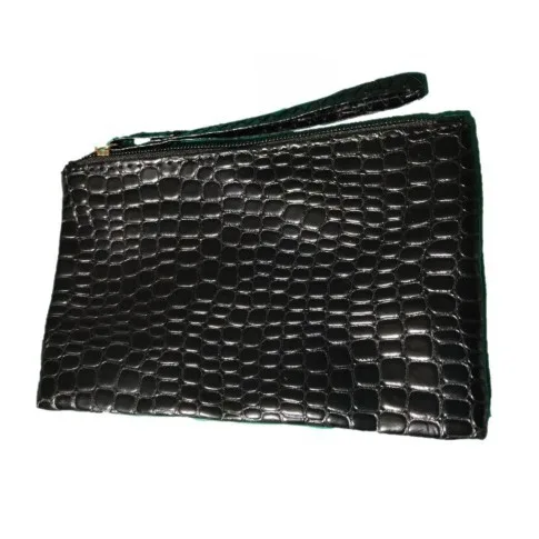 Korean-Style PU Crocodile Pattern Wallet & Change Bag. Medium-Long Size. Adult. Chic Design. New!