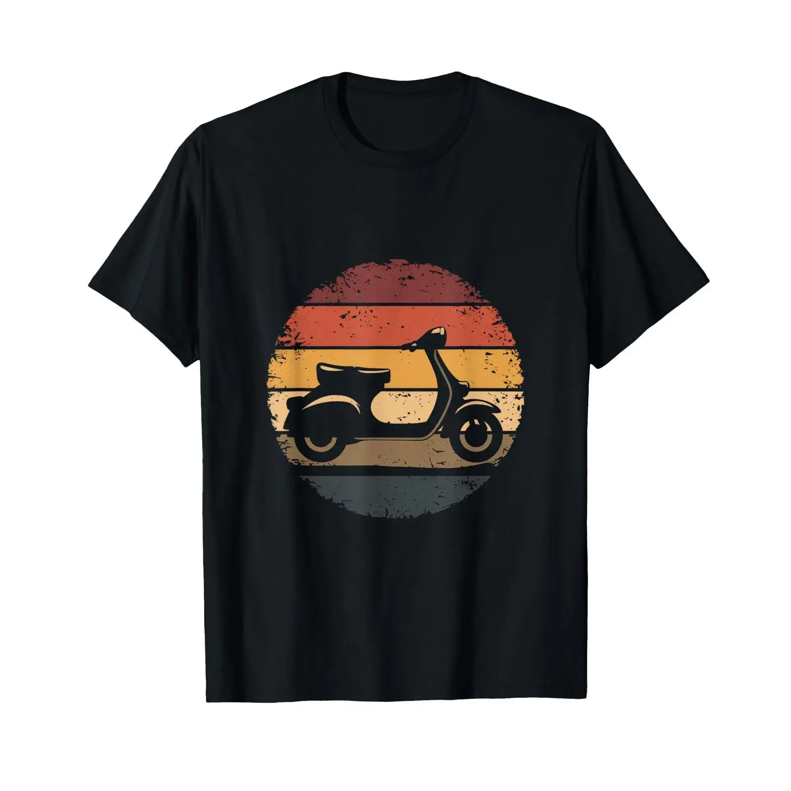 Scooter Vintage Retro Moped T Shirt vintage Washed homme Slightly Top For Everyday Wear Comfortable Casual Stylish Unisex