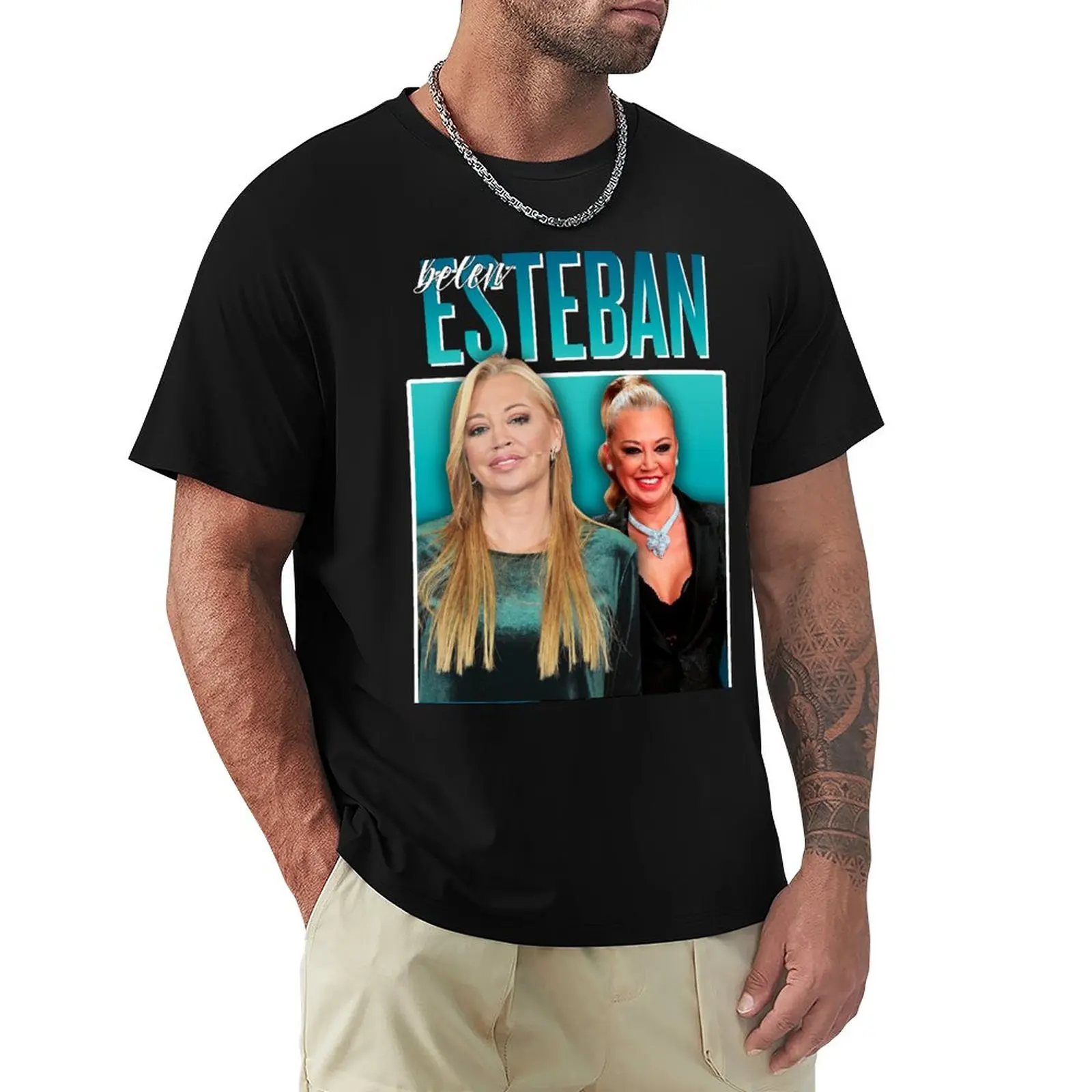 BELEN ESTEBAN t-shirt felpe t-shirt maglietta ad asciugatura rapida t-shirt in cotone da uomo