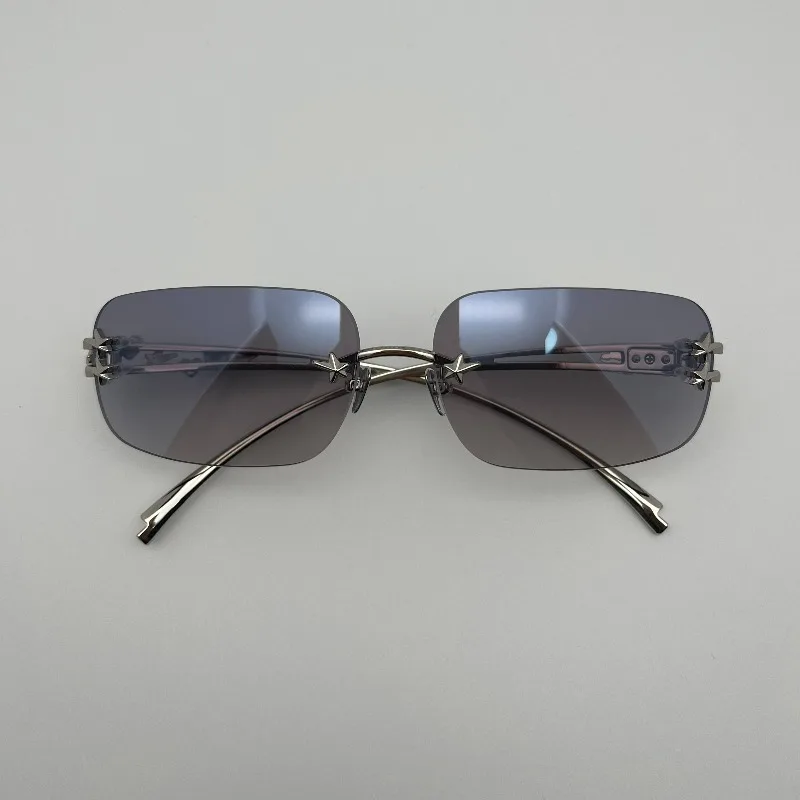 

2025 GM New Fashion Vintage titanium Retro rimless Sunglasses Luxury Designed Women Men Top Quality Outdoor Sunglasses Glitte