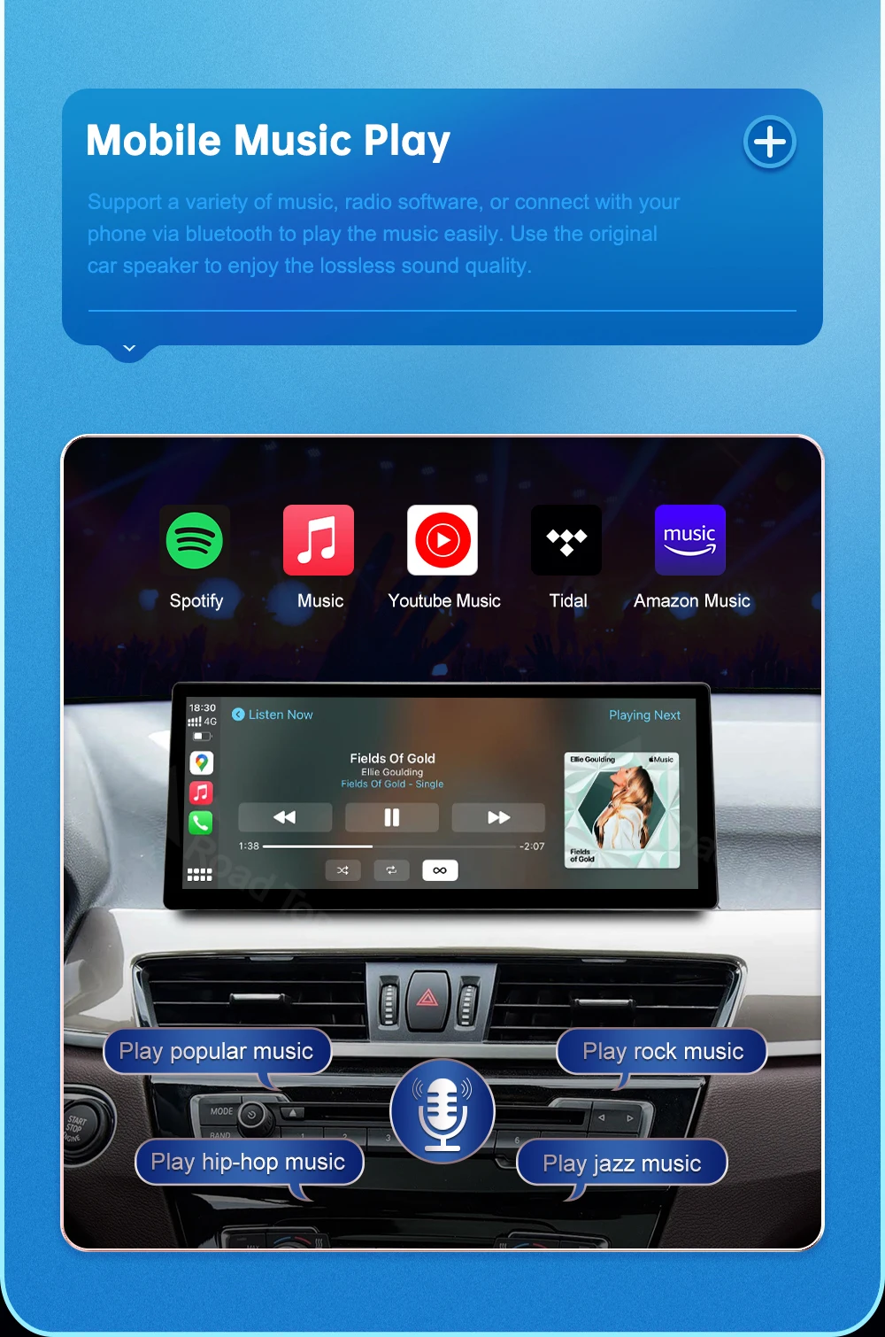 Road Top Linux Display Multimedia Player für BMW X1 F48 2015-2022 NBT EVO GPS Carplay Touchscreen – Detail 12