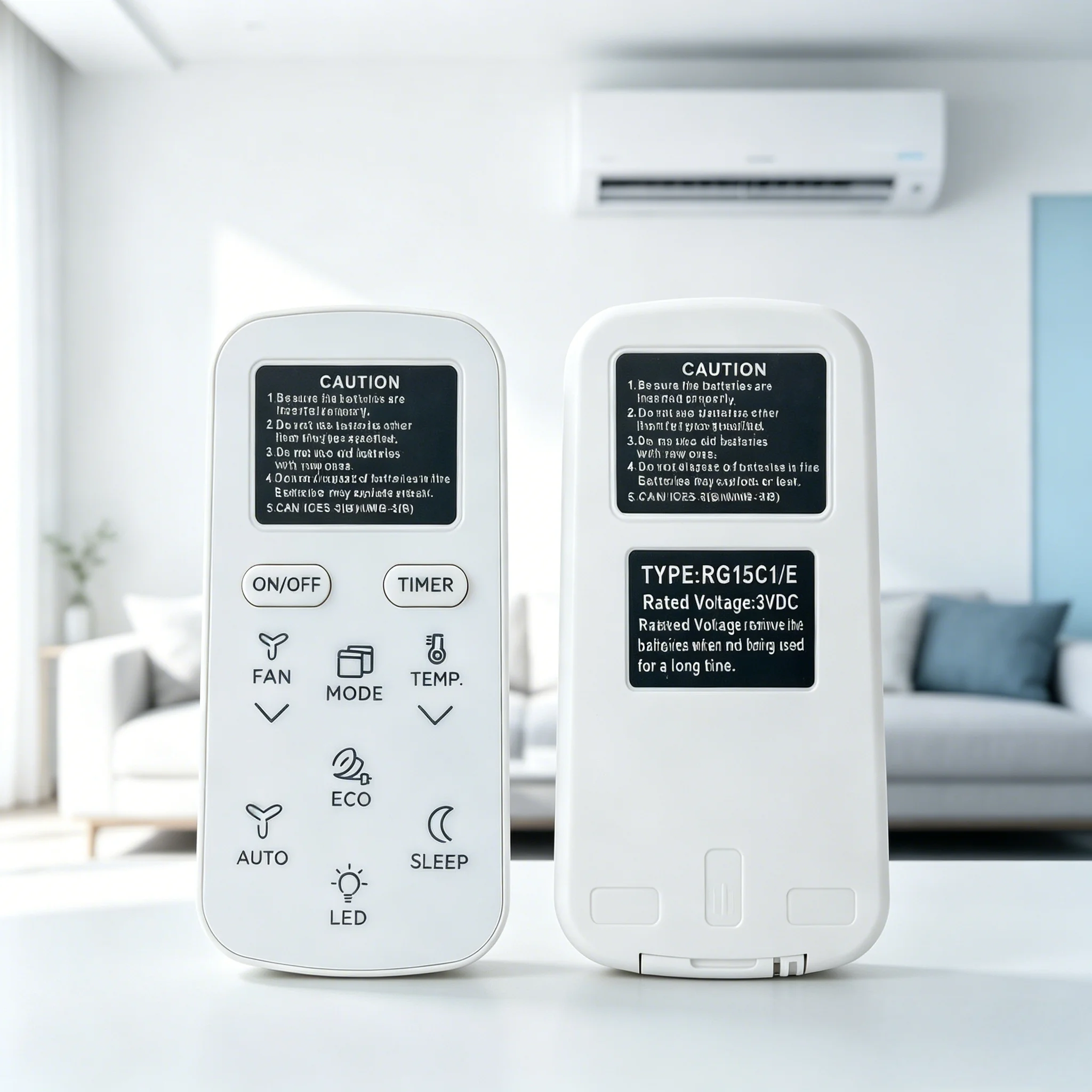 Household Window AC Remote, RG15C1/E tailored for Midea US models, intuitive English design for home use