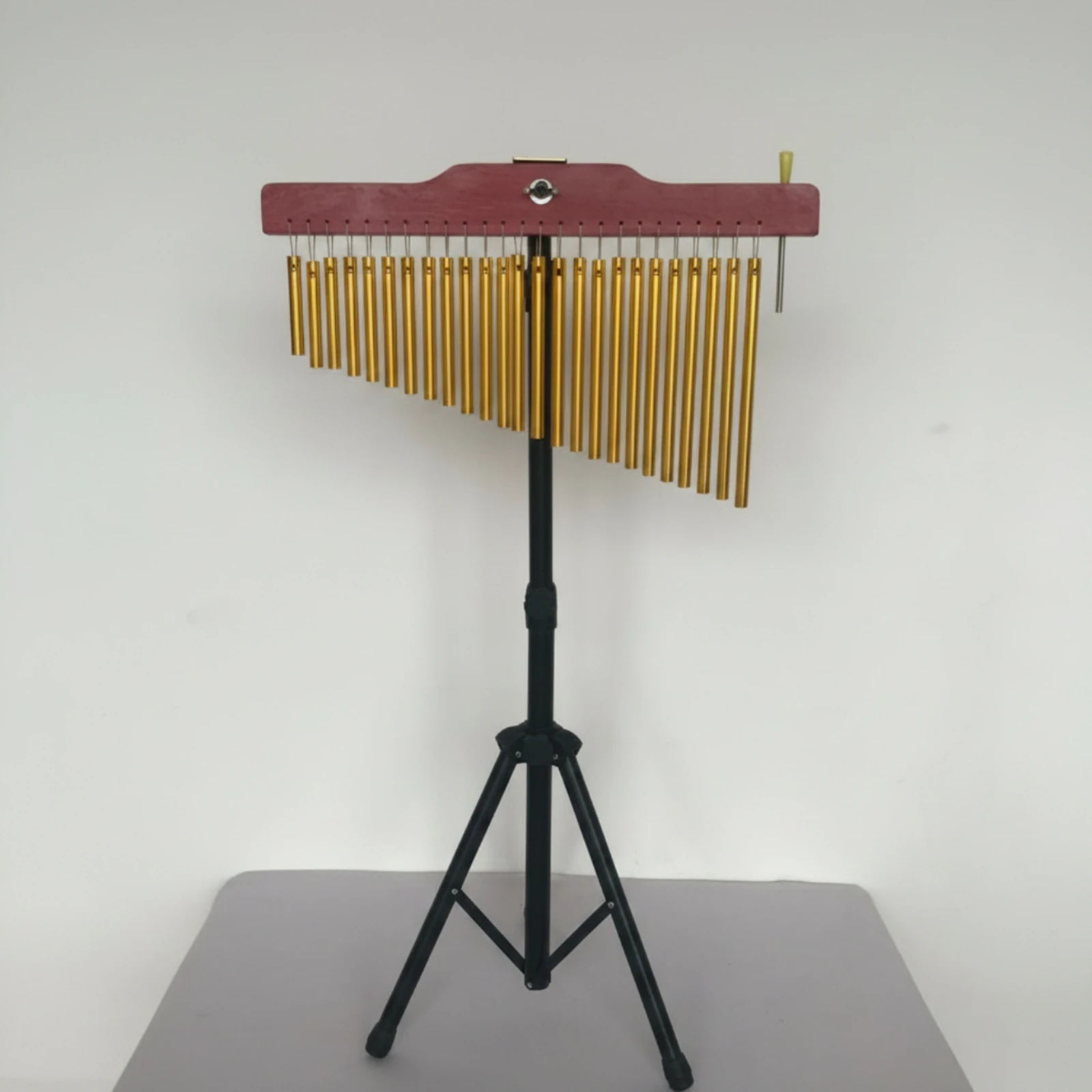 Wind Chime with Stand Beech Wood Bar Chime Percussion Instrument Melodious Stable for Music Teachers, Classroom, Rehearsal