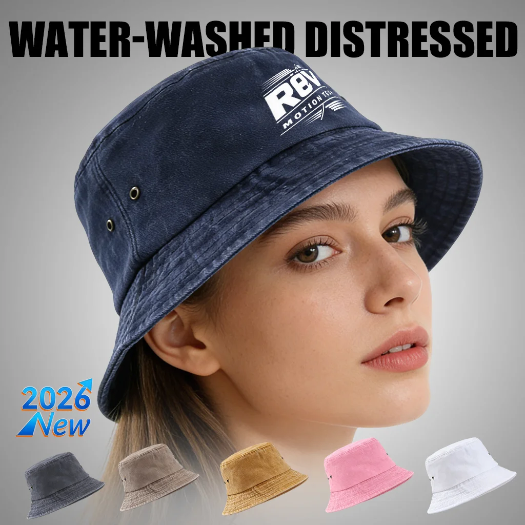 Vintage Distressed Washed Fisherman Hat with Cool Prints, Lightweight and Featuring Ventilation Holes, Available in Multiple Col