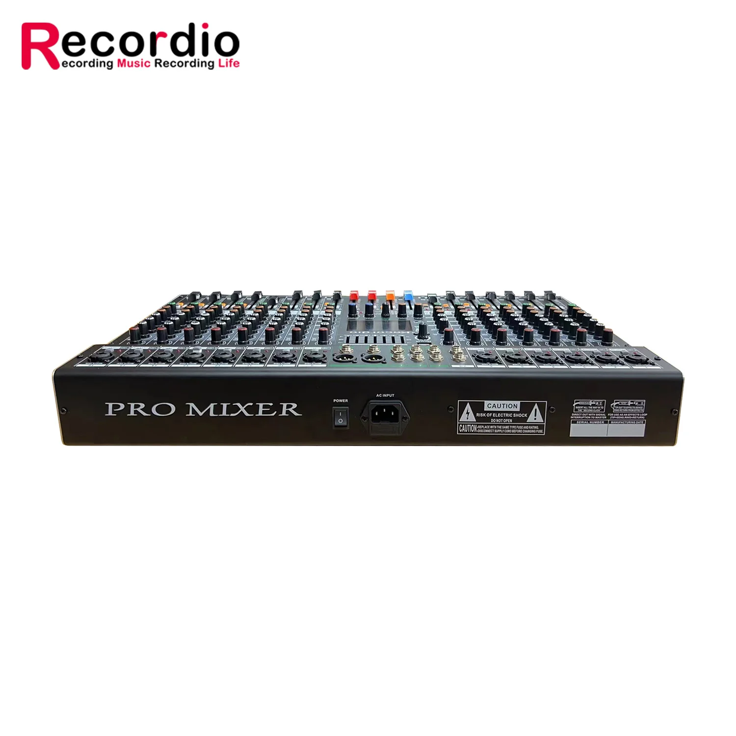 Imagem -05 - Canais 99dsp Mixer Banda Equalizador Estéreo 48v Misturador de Projeto de Áudio com Mp3 Gravação Usb Display Led Gax-gs16 Profissional 16