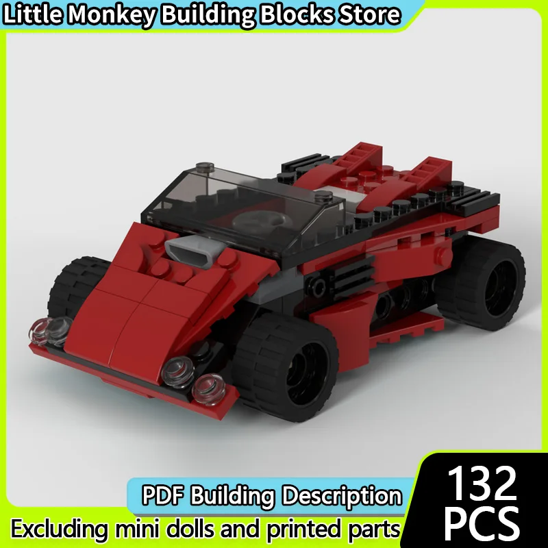 

Модель скоростного гоночного автомобиля MOC, строительные кирпичи, пустынный гоночный автомобиль, модульная технология, детские праздничные подарки, сборка игрушек, костюм