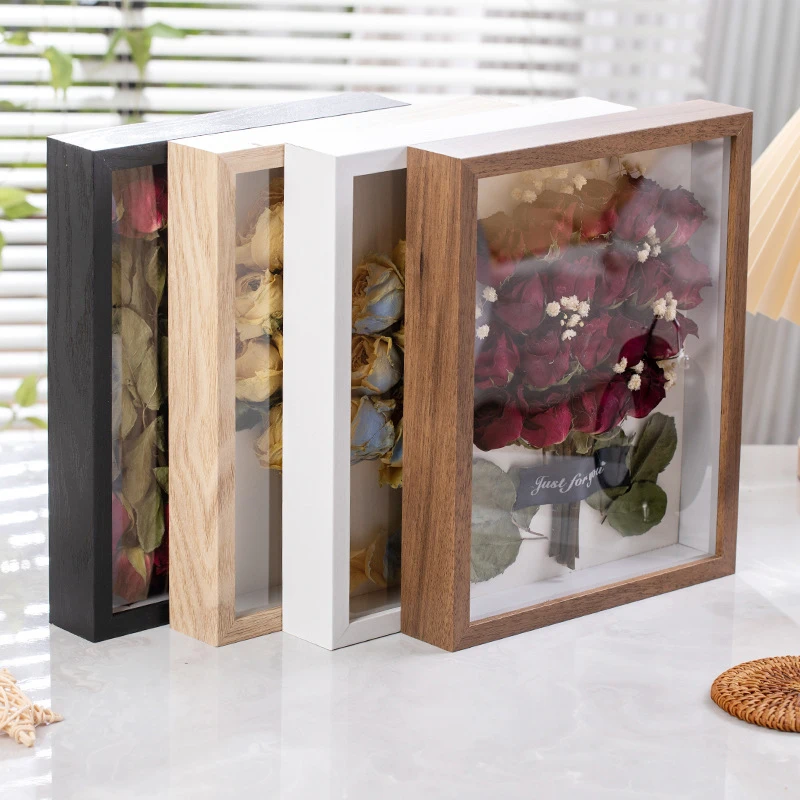 7-Inch Photo Frame, Three-Dimensional Hollow Dry Flower, Handcrafted Clay Painting Frame, Set Table, Eternal Flower Butterfly Sp