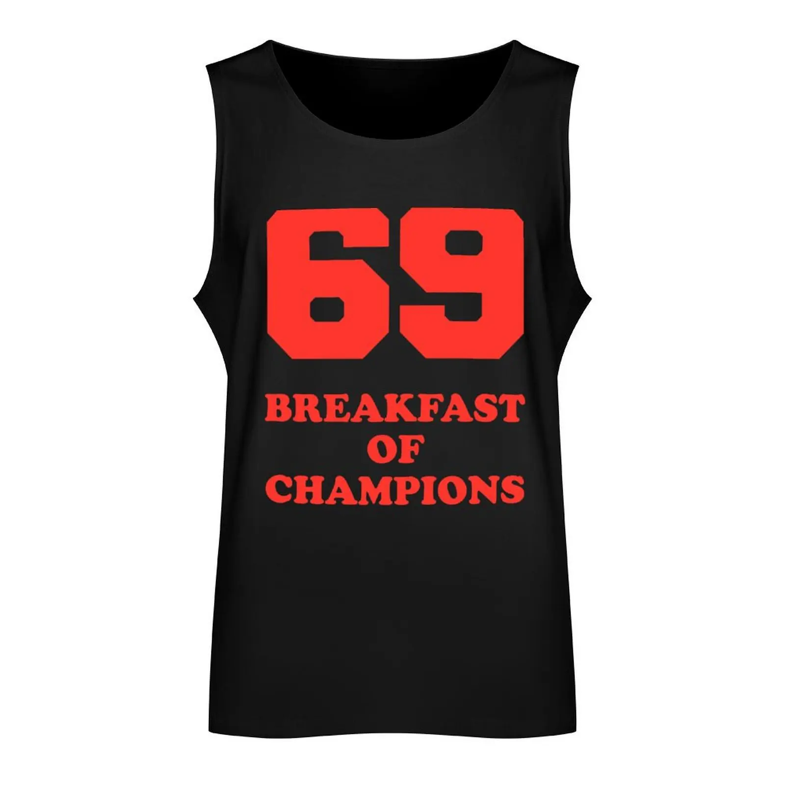 69 Breakfast of Champions Tank Top bodybuilding t-shirt Body man t-shirt gym man