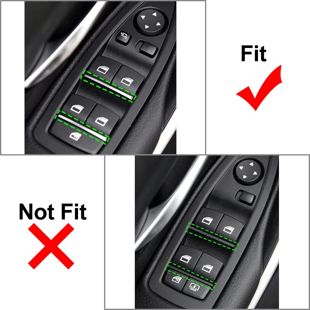 4Pcs/Set Car Interior Door Window Control Button Switch Panel Cover Decor For BMW 1 3 4 Series F20 F30 F31 F34 F36