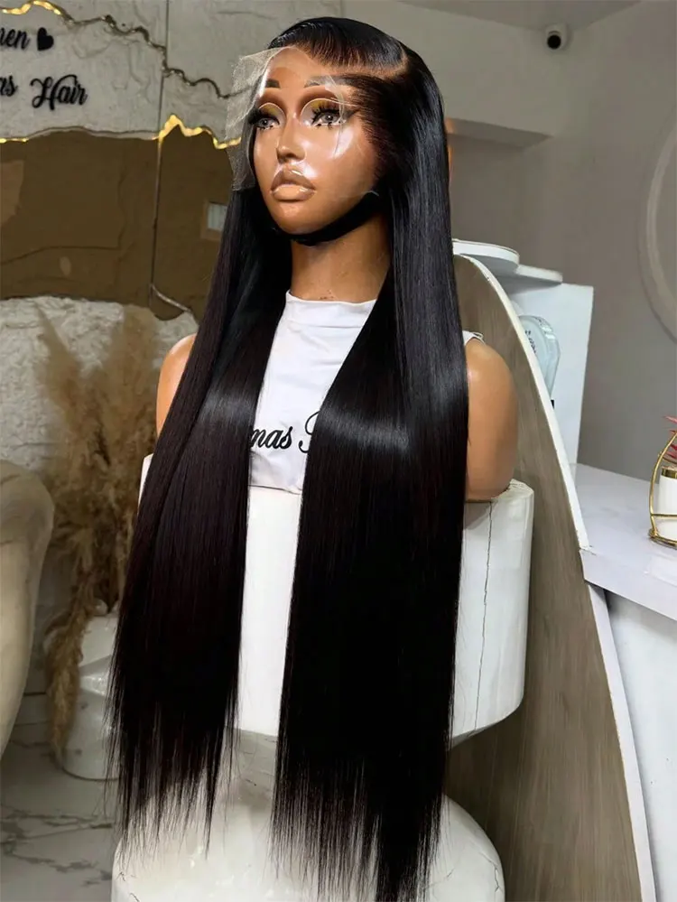 13x6 Super Double Drawn Bone Straight HD Lace Front Human Hair Wigs Glueless Wig Ready To Wear Vietnamese Virgin Hair For Women