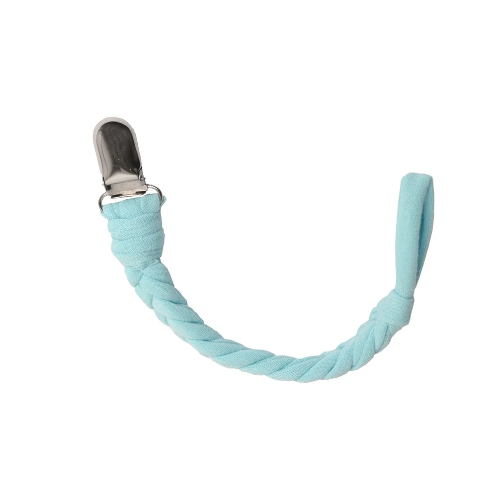 

4 шт., детские цепочки для соски, хлопковые плетеные веревочные держатели, прочный безопасный материал для новорожденных, распознавание цвета, детская цепочка для соски