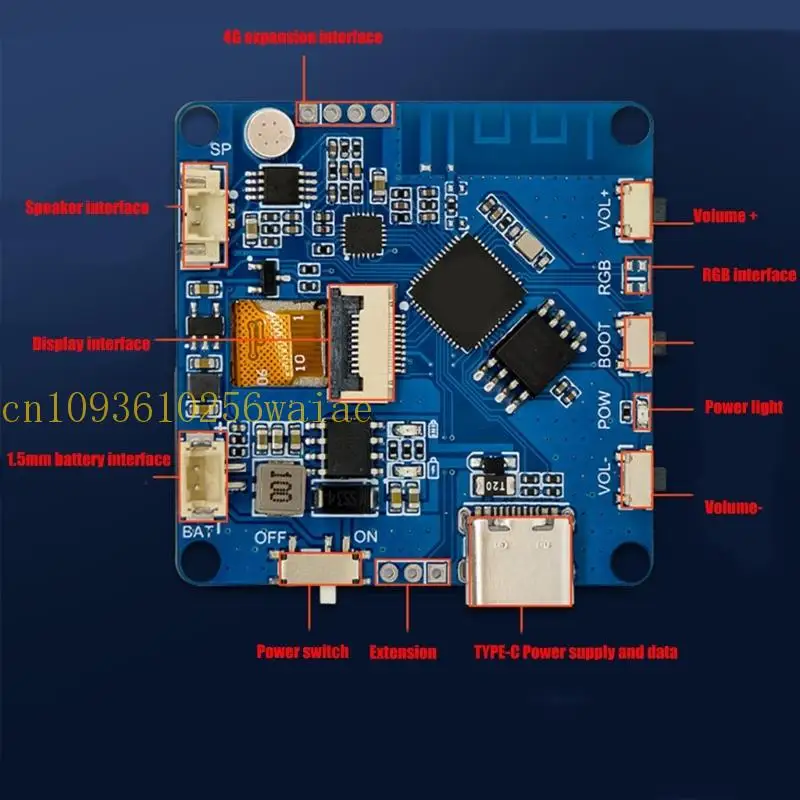 652F Moduł czatu głosowego z 1,54 cali ekranu LCD AI Tablica rozwoju typu C Port