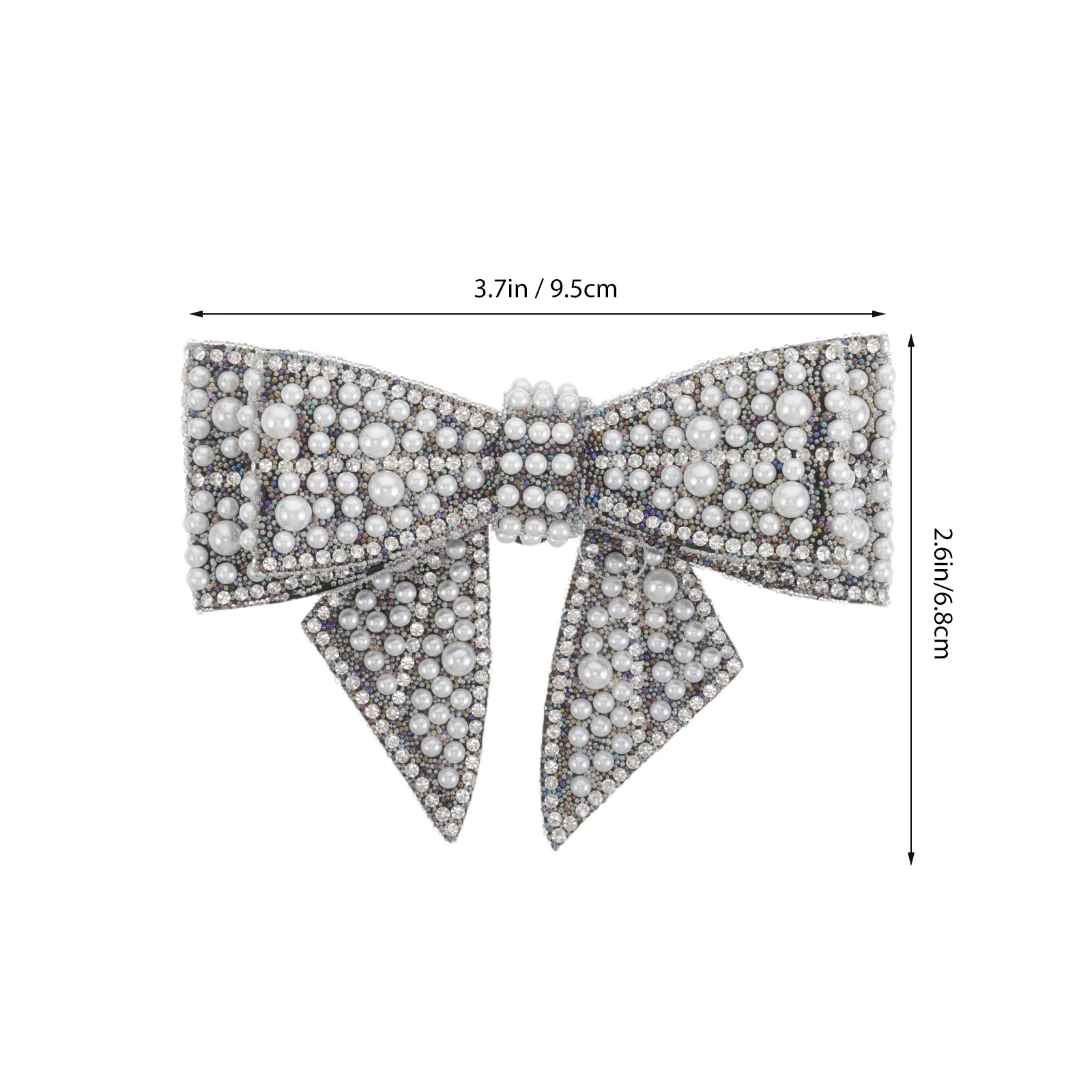 2Pcs Bridal Faux Pearl Rhinestone Shoe Accessories Bow Clips for Wedding High Heels Dress Shoes Faux Pearl Dress Accessories