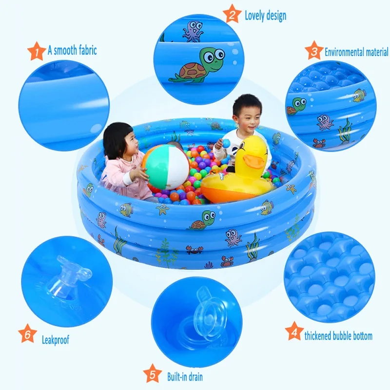 Summer Infant Portable Indoor Outdoor Baby Swimming Pool Inflatable Children Basin Bathtub Kids Tub Toys Baby Pools Ocean Ball