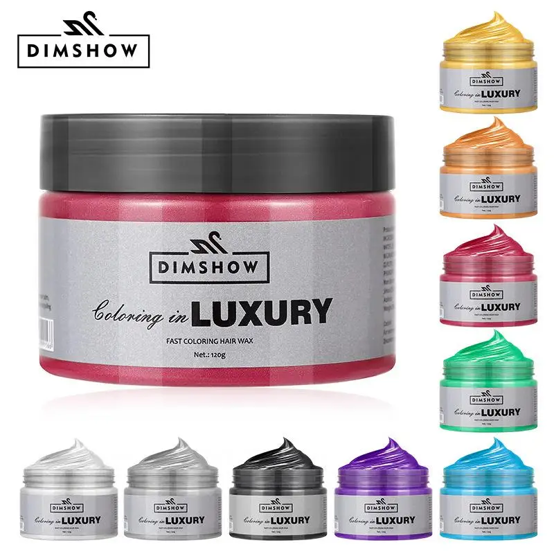 

Воск для окрашивания волос DIMSHOW для мужчин и женщин, временная модная краска для укладки, легко смывается, подходит для волос и бороды.