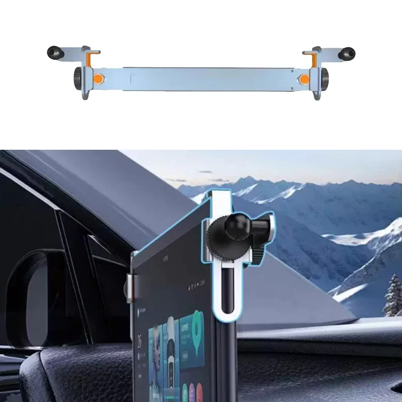 Car Aluminum Alloy Mobile Phone Navigation Holder Fit for JETOUR Traveler T2 2024 Mobile Phone Holder Car Modified Accessories