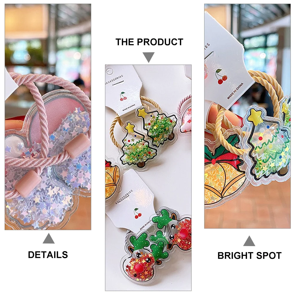 

10 шт. банты для волос женщина необычный головной убор рождественская веревка вечерние кольцо рождественские галстуки фестиваль