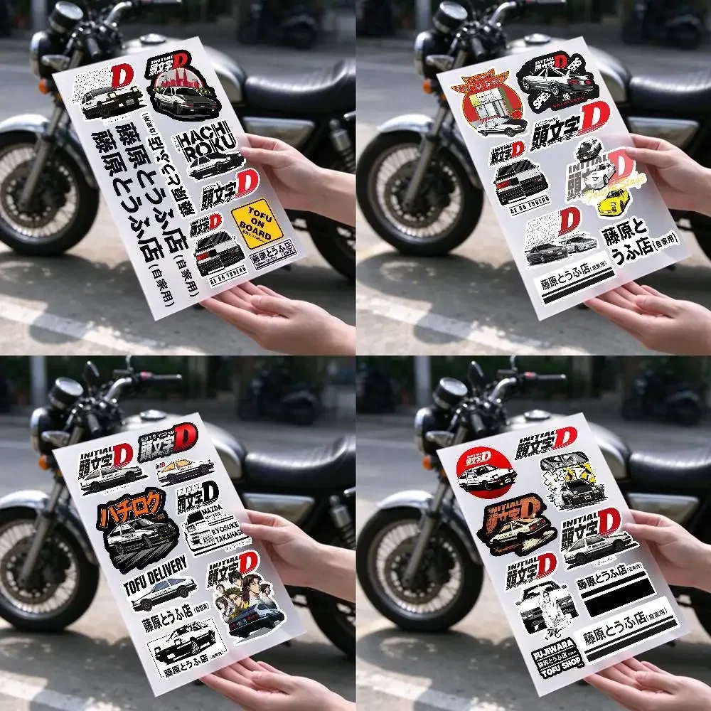 Fujiwaras Tofu Shop Motorcycle Car Stickers bike Racing Decals Reflective Waterproof Pegatinas Used for Helmet Fuel Tank Bumper