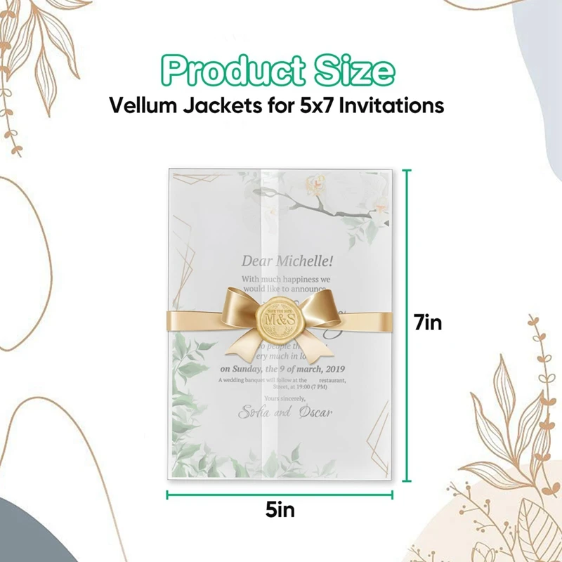 200 Pack Bulk Transparent Paper Envelope Liners Pre-Folded Packaging, Wedding Cards,