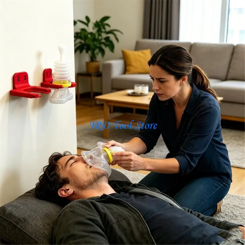 A2UD First Aid Area Wall Holders 2 Pack Red Brackets for Choking Response Device