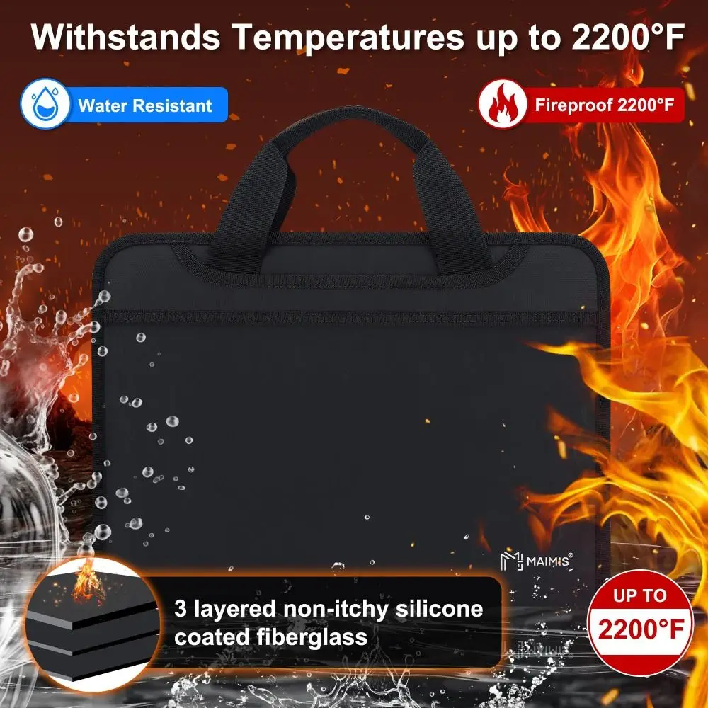 

Fireproof File Organizer 13 Pocket Colorful Tabs Expanding File Folder Large Capacity Zipper Closure Document Organizer