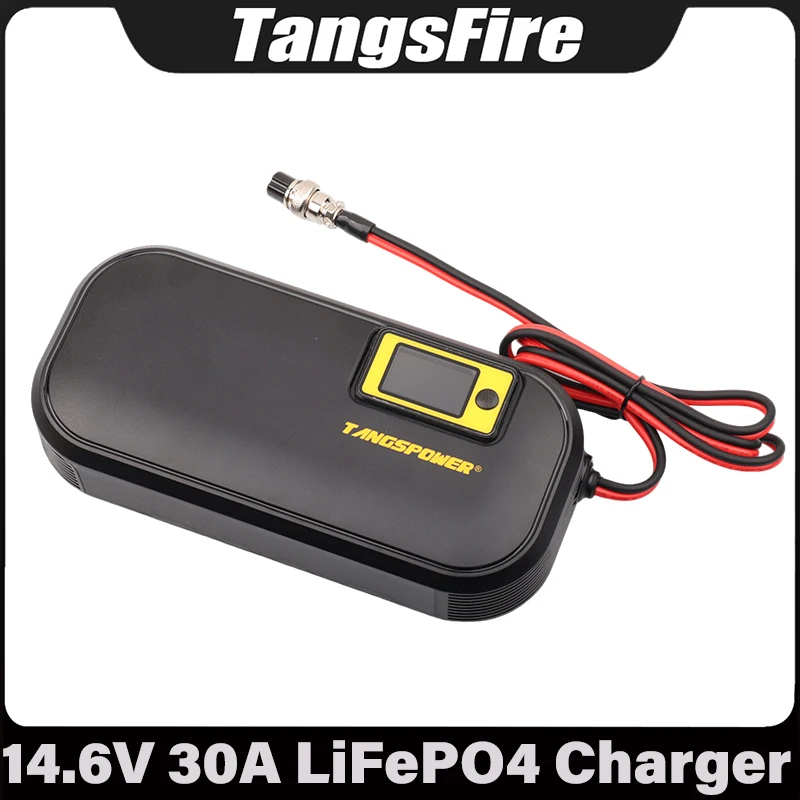 14.6V 30A LiFePO4 Battery Charger Input 100-240V For 12.6V 12V 14.4V LiFePO4 Battery Pack Charger GX16 High Quality Connector