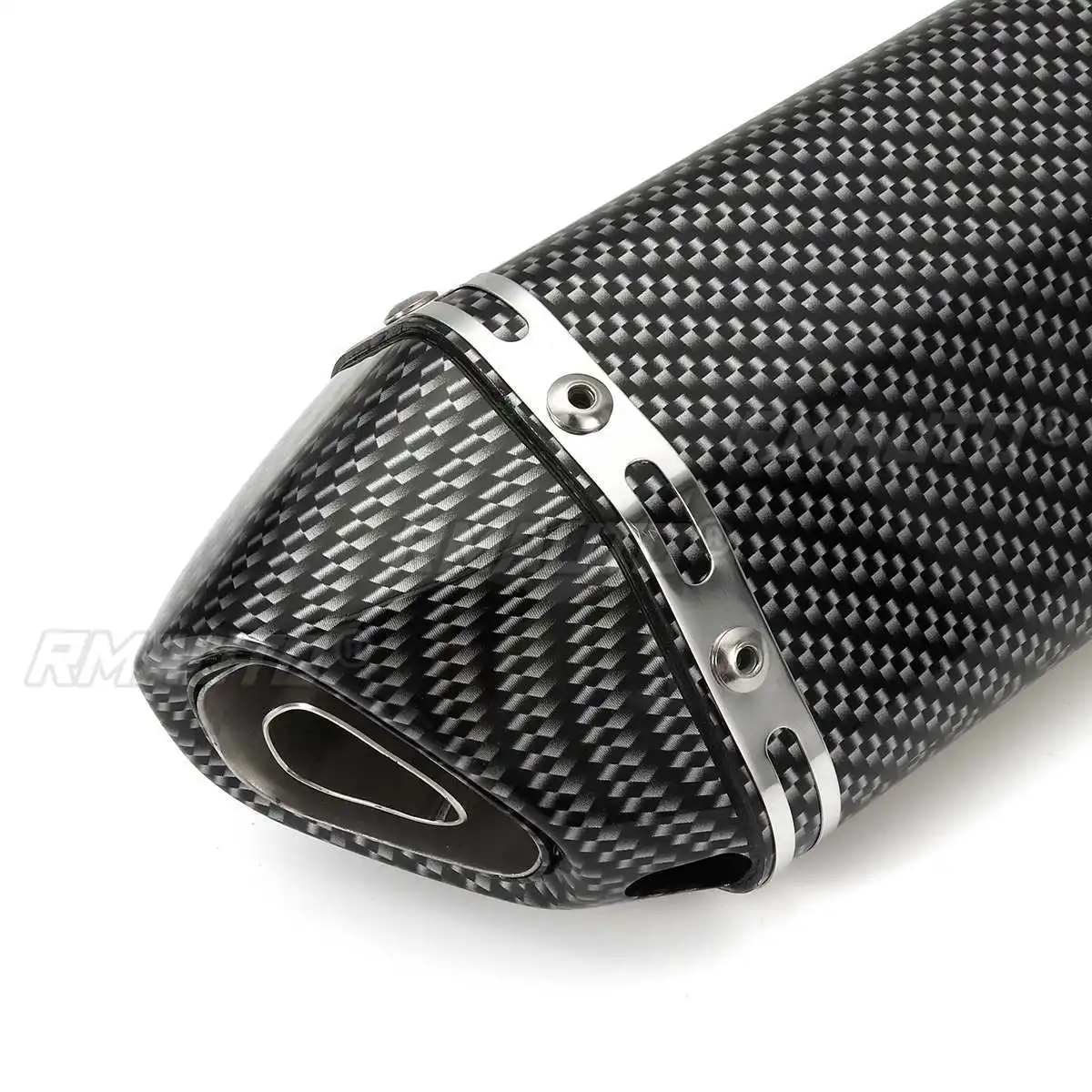 Tubo silenciador de escape para motocicleta, 310mm, ATV, punta de escape cuádruple para FZ6 CBR250 CB600 MT07 YZF FZ400 Z750 TMAX530