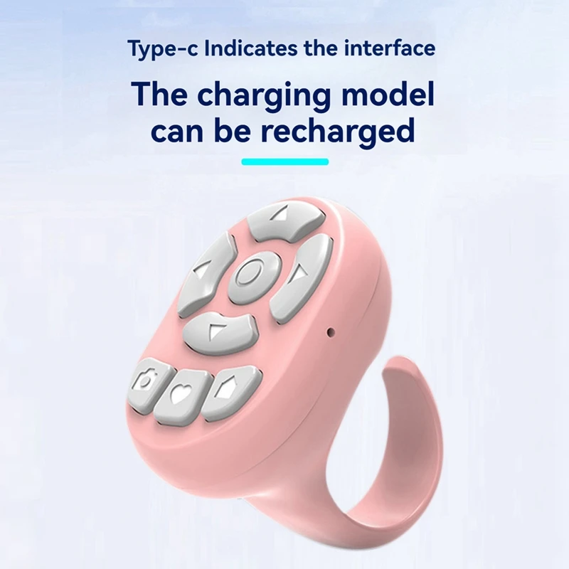 Bluetooth Remote Control For Mobile Phones E-Book Page Turner For TIK Tok Scrolling Ring For Android For Apple B