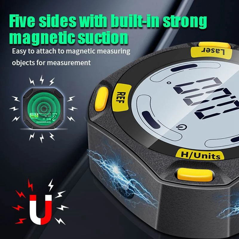 Laser Digital Protractor Angle Measure Inclinometer 3 In 1 Laser Level Box Type-C Charging Angle Meter Measuring Tools