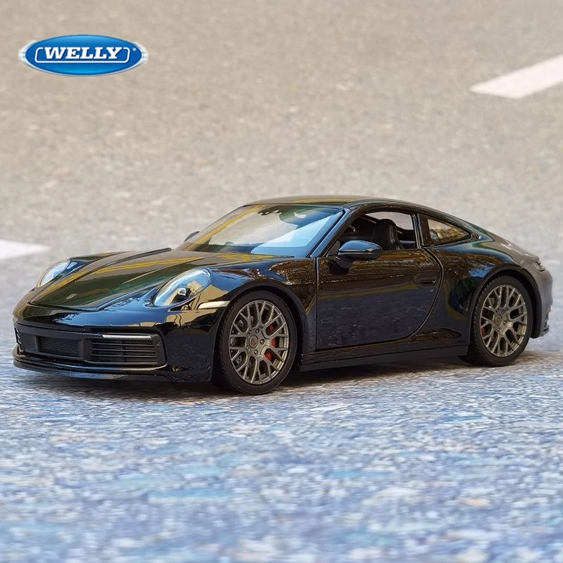 Welly 1:24 Porsche 911 Carrera 4S Alloy Sports Car Model Diecast Metal Toy Vehicles Car Model High Simulation Childrens Toy Gift