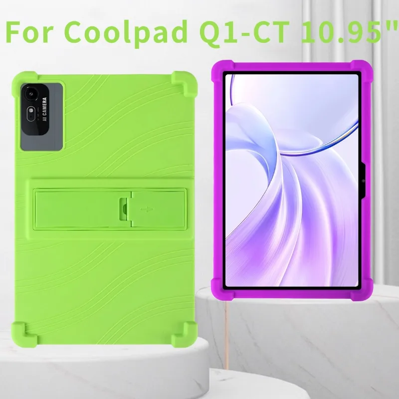 Case for Coolpad Q1-CT Tablet 10.95 inch Tablet, Kids Friendly Soft Silicone Adjustable Stand Cover protective sleeve