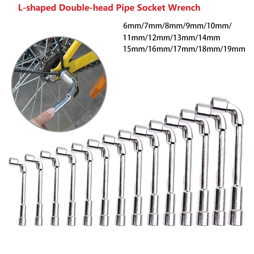 Double-head Casing Pipe Socket Wrench L-shaped Perforated Elbow 7-Shaped Hex For Dismantling Engineering Machinery Equipment	