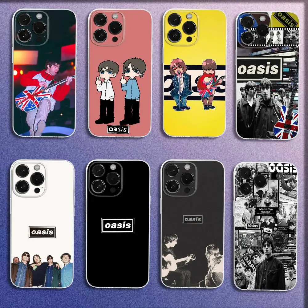 

Funny O-Oasis Band Phone Case For iPhone 16,15,14,13,12,11 Plus,Pro,Max,XR,XS,Plus,E,Mini Transparent Cover